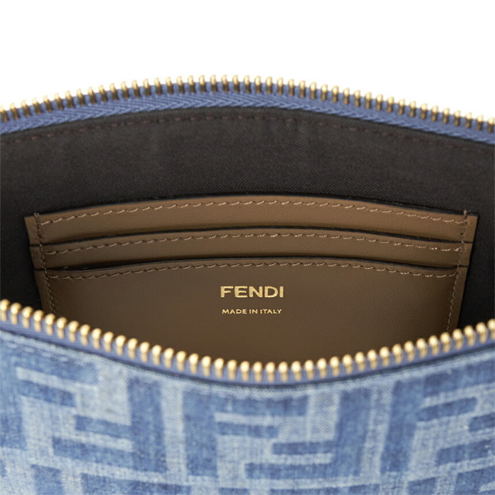 FENDI Baguette Denim Shoulder Bag Blue - Picture 8 of 9